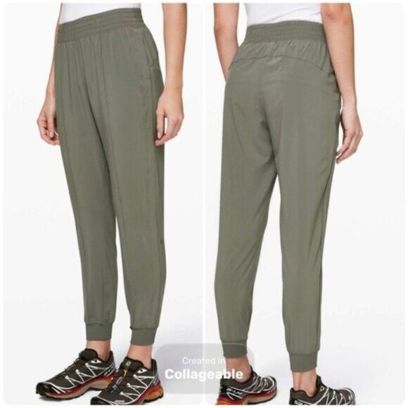 Lululemon Athleisure Mid Rise Travel Joggers Preppy Neutral Weekend Lounge - Picture 1 of 9